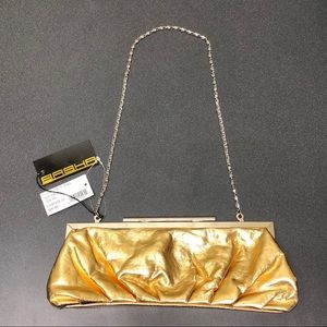 NWT Metallic Gold Clutch Evening Bag Purse